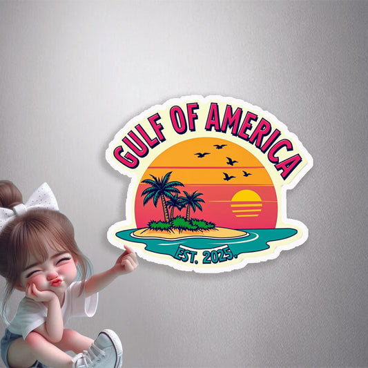 Gulf of America Island Premium Vinyl Stickers