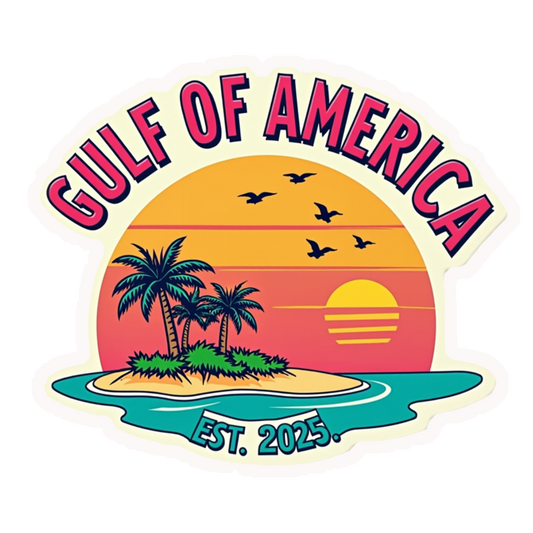 Gulf of America Island Premium Vinyl Stickers