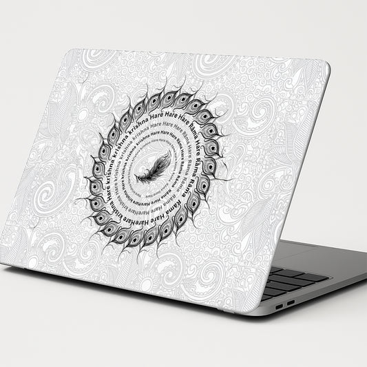 Hare Krishna Mandala Art Laptop Skin