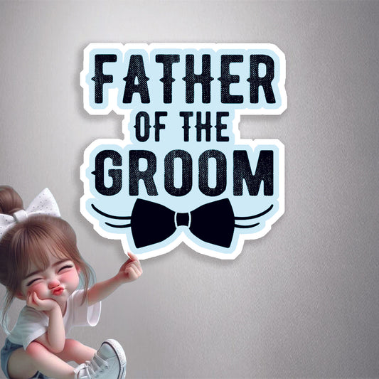 Father Of The Groom Premium Vinyl Stickers