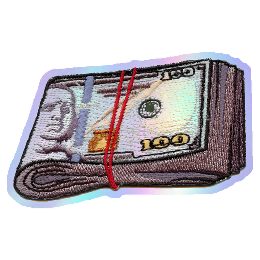 Wad of Cash Holographic Stickers