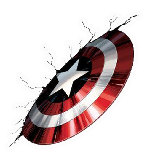Captain America Shield Crack Premium Vinyl Stickers