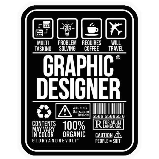 Graphic Designer Label Premium Vinyl Stickers