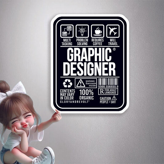 Graphic Designer Label Premium Vinyl Stickers