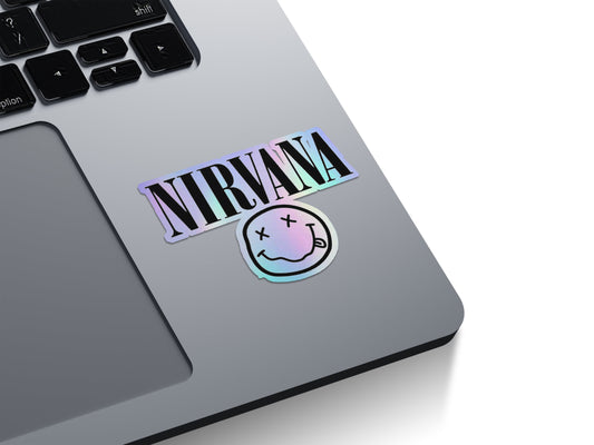 Nirvana Smiley Logo Holographic Stickers