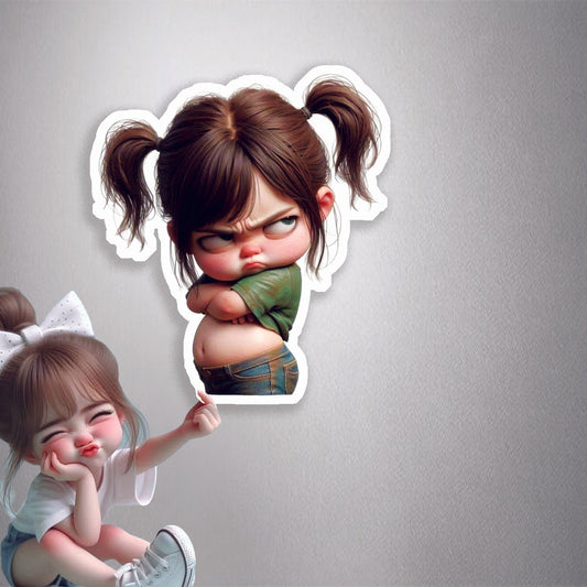 Grumpy Girl Premium Vinyl Stickers