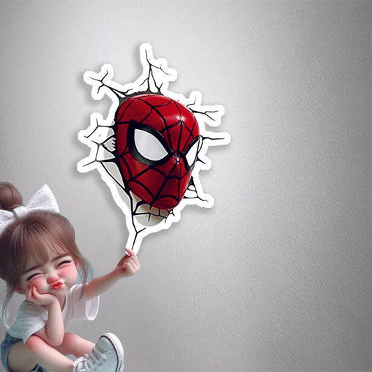 Spider-Man Breaking Through Wall Premium Vinyl Stickers