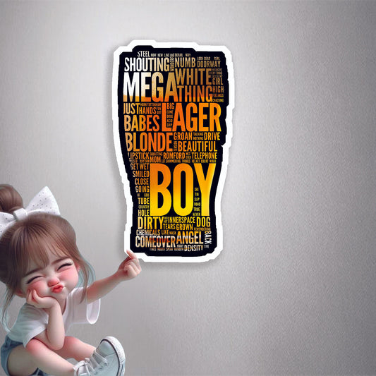 Boy Word Cloud Premium Vinyl Stickers