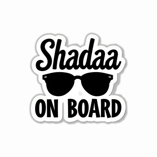 Shadaa On Board Bumper Sticker