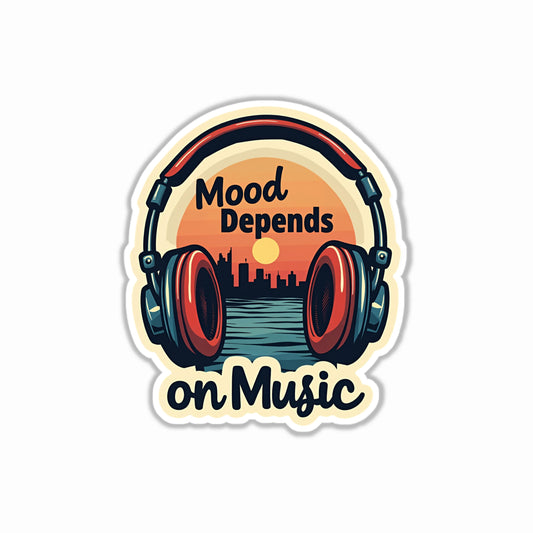 Mood Depends On Music Bumper Sticker
