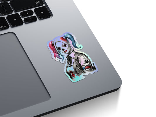 Harley Quinn Graffiti Holographic Stickers