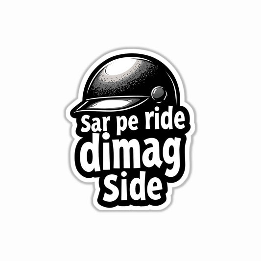 Sir Per Ride Dimag Side Bumper Sticker