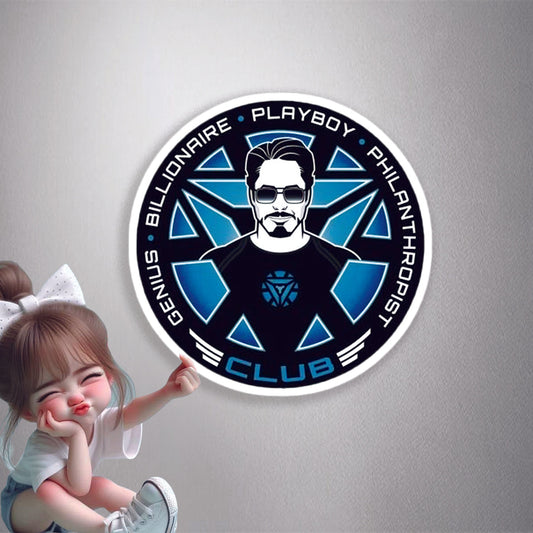 Genius, Billionaire, Playboy, Philanthropist Club Premium Vinyl Stickers