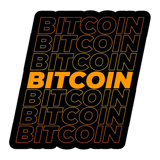 Bitcoin Repeating Text Premium Vinyl Stickers