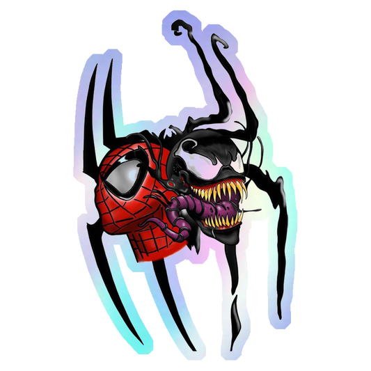 Spider-Man vs Venom Symbiote Holographic Stickers