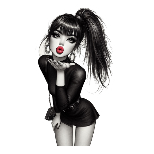 Blowing A Kiss Premium Vinyl Stickers