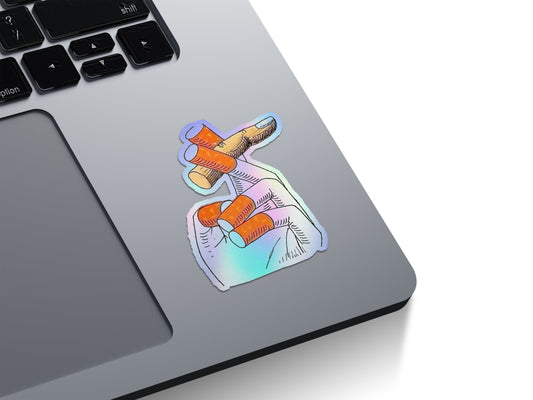 Cigarette Fingers Holographic Stickers