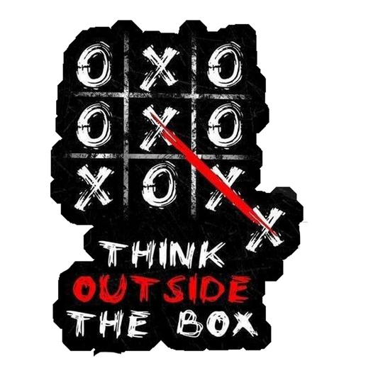 Think Outside The Box Tic-Tac-Toe Premium Vinyl Stickers