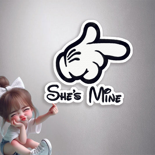 She's Mine Mickey Hand Premium Vinyl Stickers