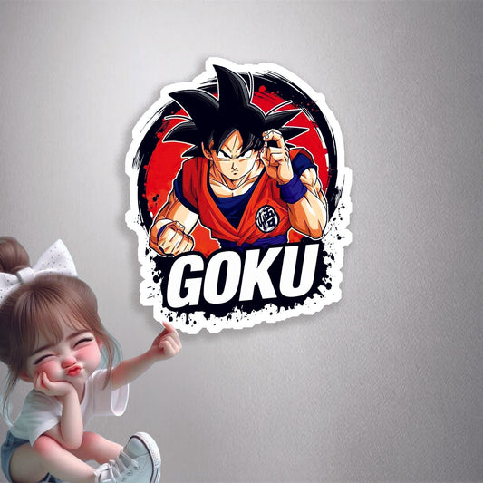 Goku Splash Art Premium Vinyl Stickers