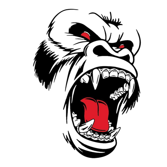 Angry Gorilla Face Premium Vinyl Stickers