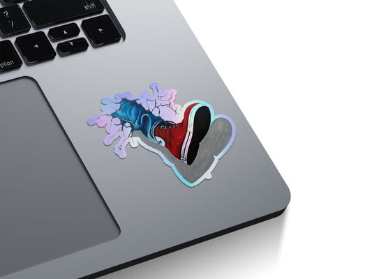 Converse Breaking Through Wall Holographic Stickers