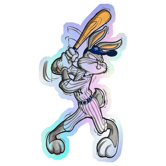 Bugs Bunny Baseball Holographic Stickers