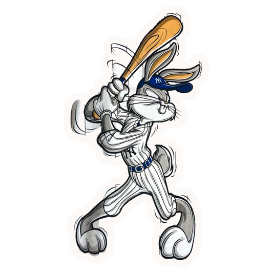 Bugs Bunny Baseball Premium Vinyl Stickers