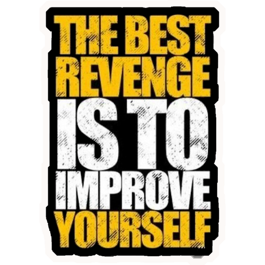 The Best Revenge Is To Improve Yourself Premium Vinyl Stickers
