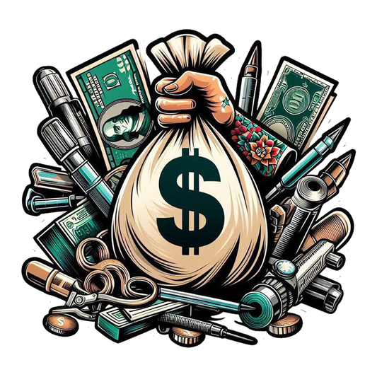 Money Bag Tattoo Premium Vinyl Stickers