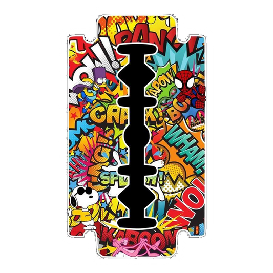 Comic Book Razor Blade Premium Vinyl Stickers