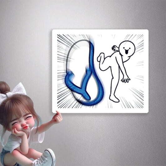 Throwing Slipper Meme Premium Vinyl Stickers