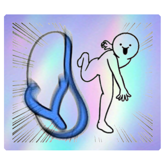 Throwing Slipper Meme Holographic Stickers