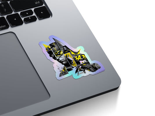 Batman Through The Years Collage Holographic Stickers