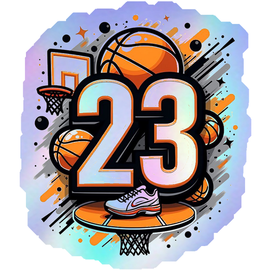 Basketball 23 Holographic Stickers