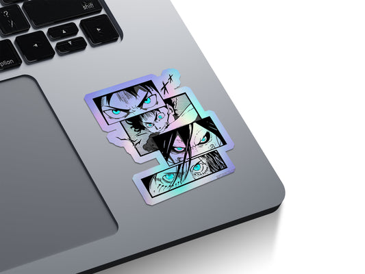 Eren Yeager Titan Forms Holographic Stickers