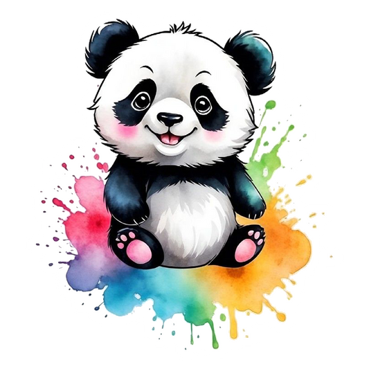 Watercolor Panda Premium Vinyl Stickers