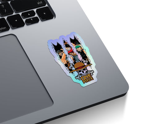 One Piece Monster Trio Holographic Stickers
