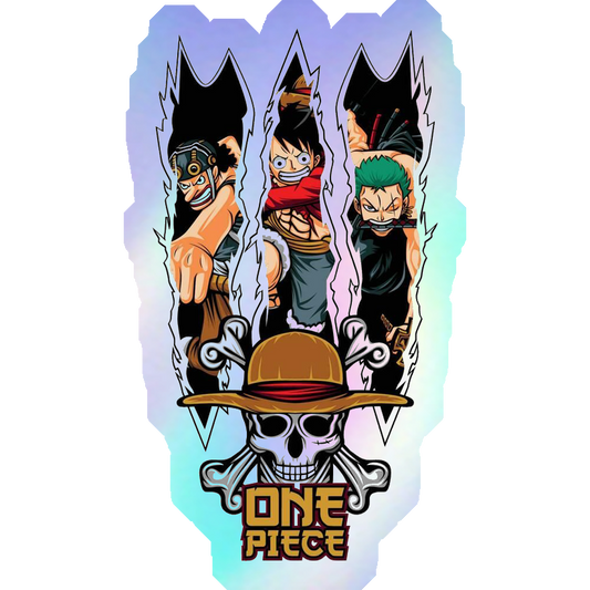 One Piece Monster Trio Holographic Stickers