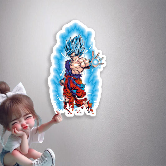 Goku Super Saiyan Blue Aura Premium Vinyl Stickers