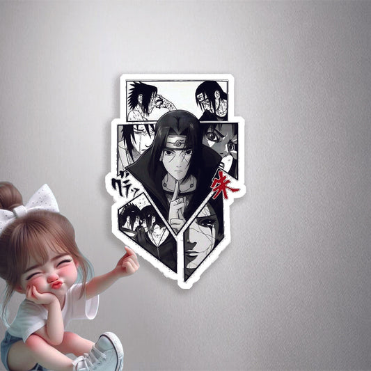 Itachi Uchiha Collage Premium Vinyl Stickers