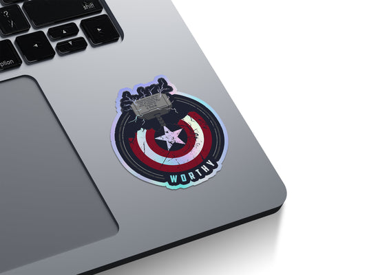 Worthy Marvel Mashup Holographic Stickers