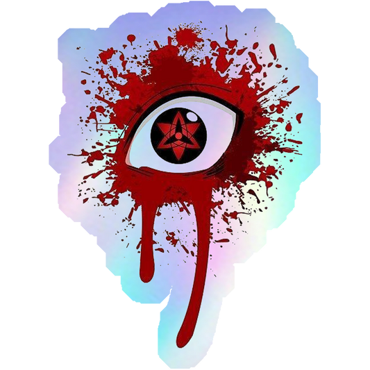 Bleeding Mangekyo Sharingan Holographic Stickers