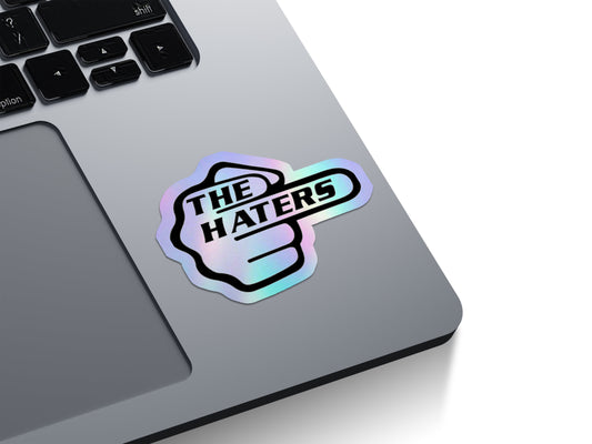 The Haters Pointing Hand Holographic Stickers