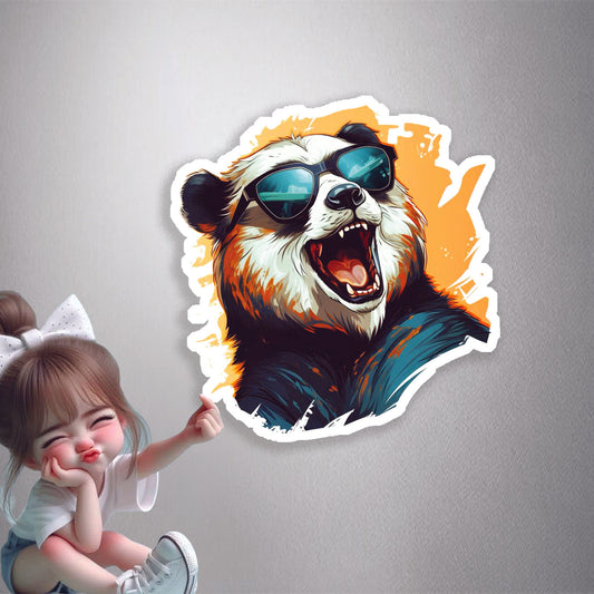 Cool Panda with Sunglasses Premium Vinyl Stickers