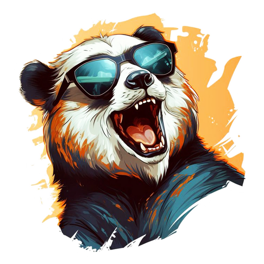 Cool Panda with Sunglasses Premium Vinyl Stickers