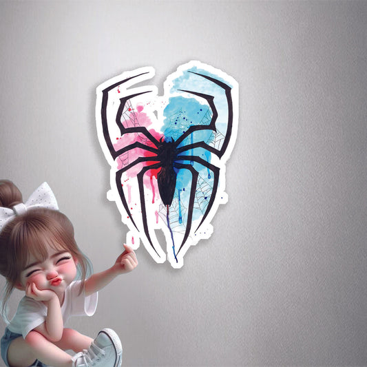 Watercolor Spider Logo Premium Vinyl Stickers