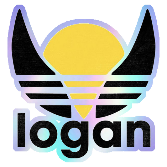 Logan Adidas Parody Holographic Stickers