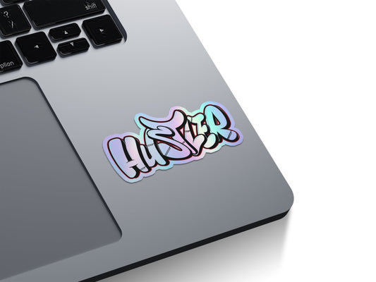 Hustler Graffiti Style Holographic Stickers