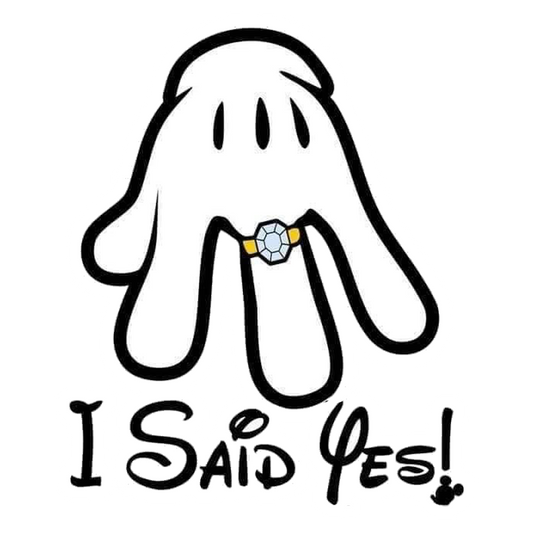 I Said Yes! Mickey Hand Premium Vinyl Stickers